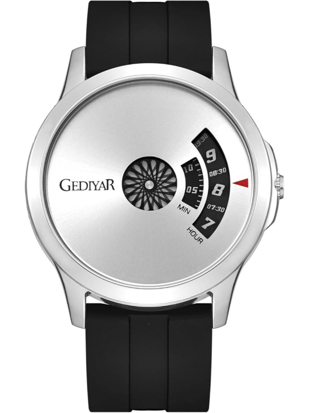 Men's Black And Silver Analog Quartz Design Fashion Waterproof Cool Unique Watch